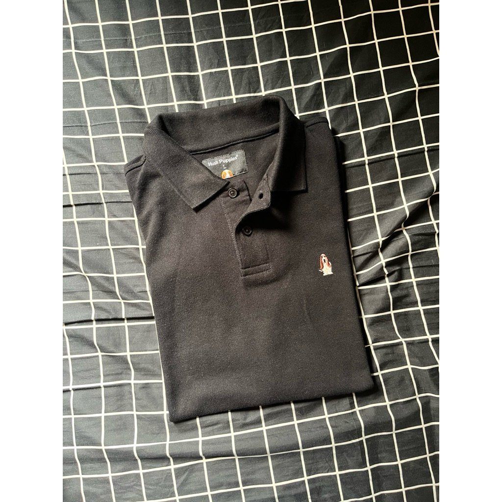 Hush Puppies - Polo shirt | Kaos Polo Hush Puppies | Black