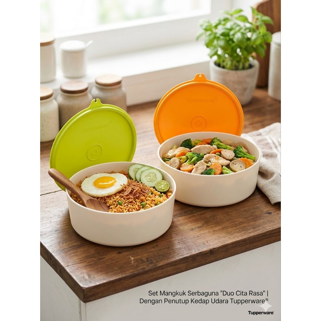 Large Deep Bowl 2PC - Tupperware - Mangkok