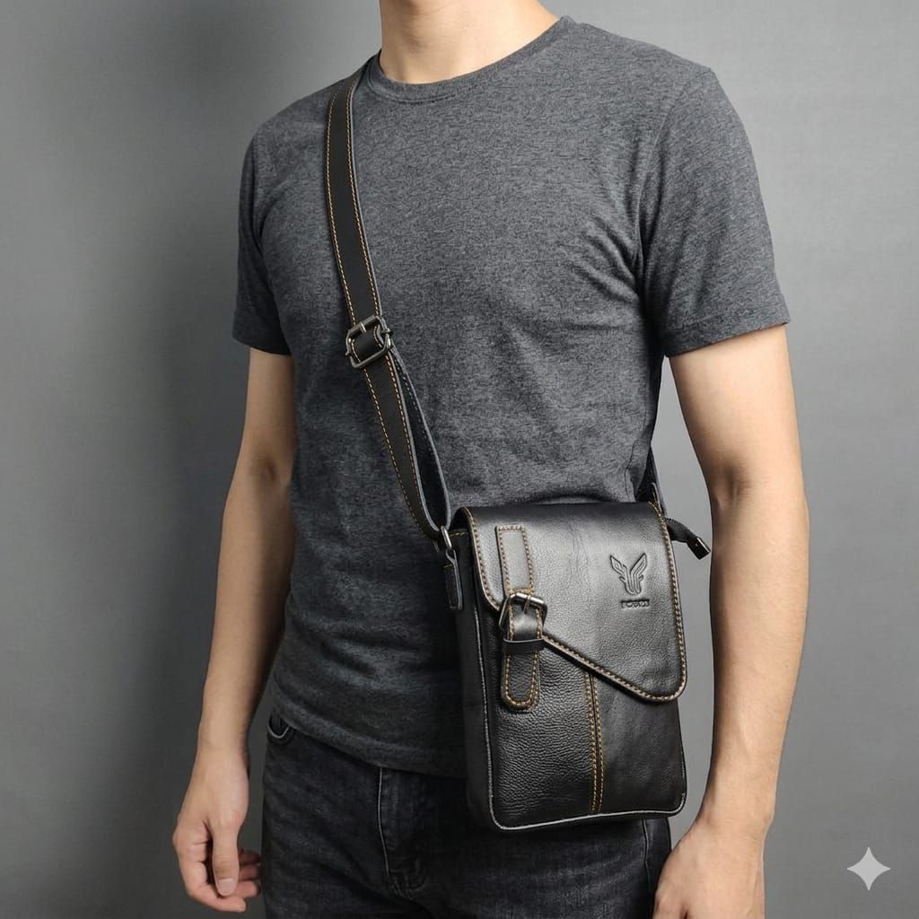 Tas Selempang Hp Pria Kulit Asli