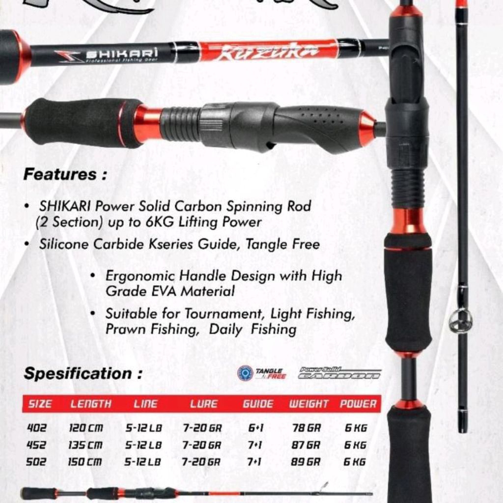 joran shikari kuzuka solid power 120 135 150 solid carbon