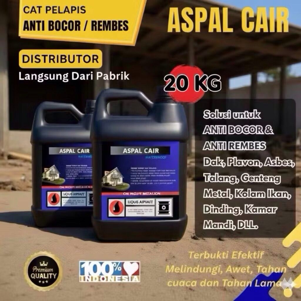 aspal cair 20kg aspal cair emulsion anti bocor dan rembes