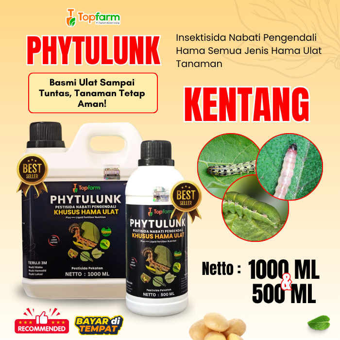 Obat Ulat Topfarm / Pestisida Hama Ulat Kentang / Pestisida Hama Daun Ampuh / Obat Ulat Daun Kentang