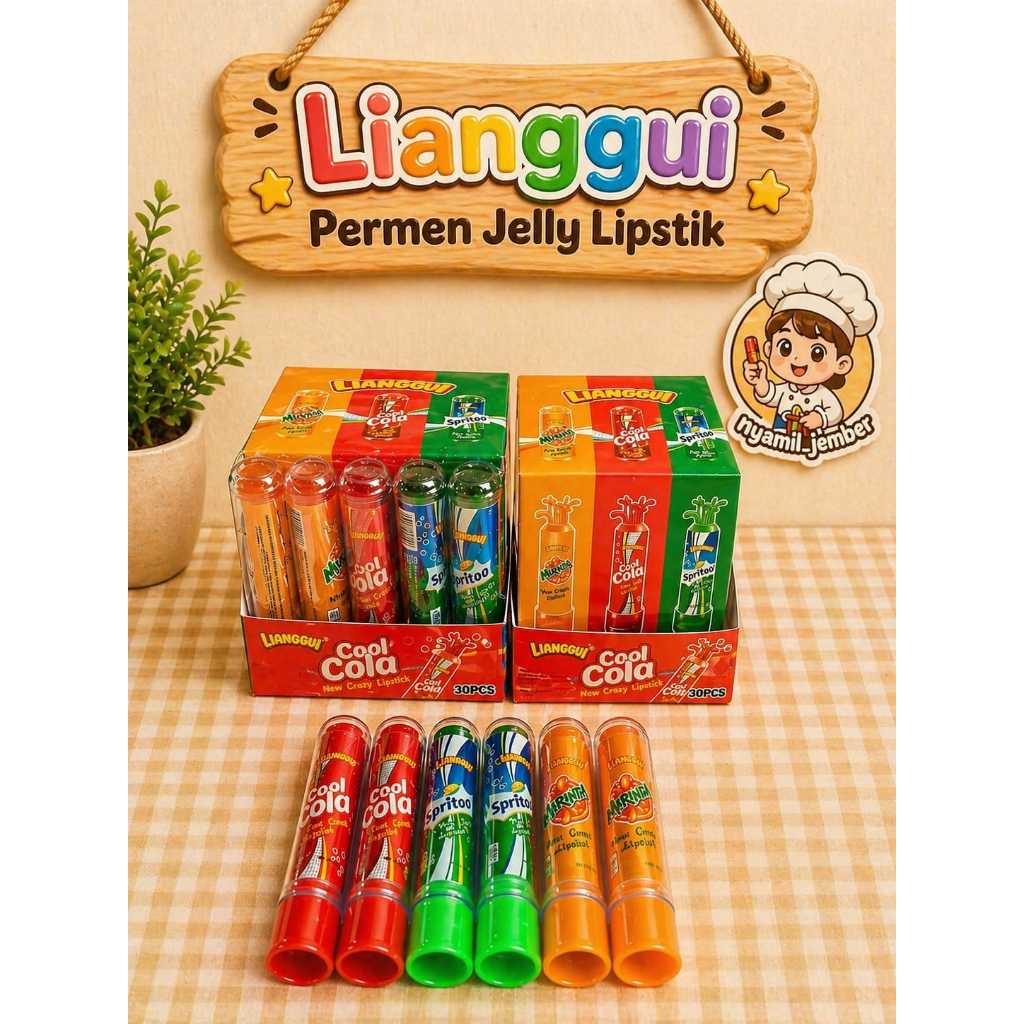 (10 PCS) Lianggui Permen Lipstik JELLY Rasa BUAH