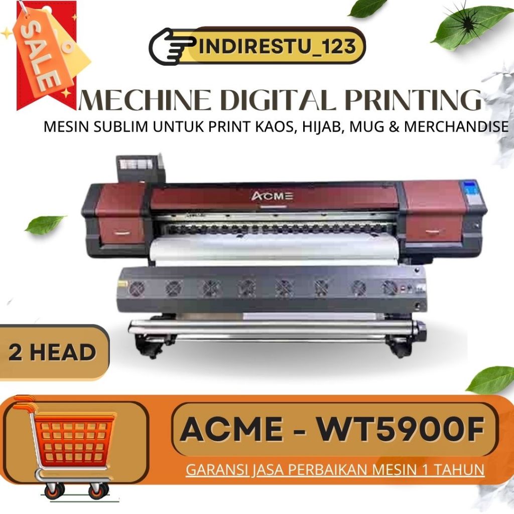 ACME Sublimation Printer/ Mesin Sublim  WT 5900F - 2Head/Mesin Printing Digital/Jersey/Mug/Sovenir
