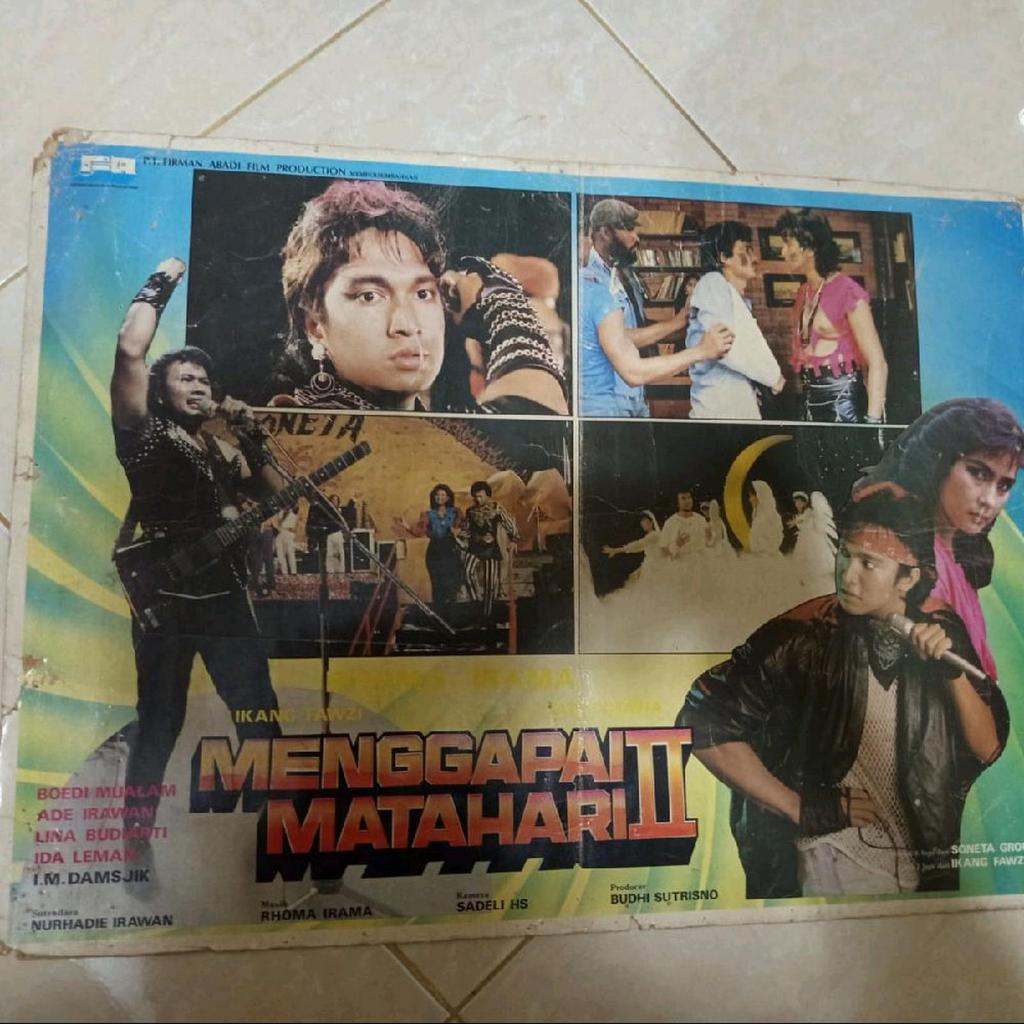 poster film lobby card menggapai matahari 2 rhoma irama 1986