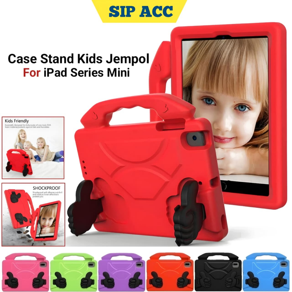 Case Ipad Mini - Ipad Mini 7 / Mini 6 5 4 3 2 1 Soft Case Tablet Anak Casing Tab Stand Jempol Kids
