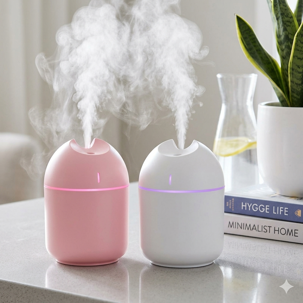 Humidifier LED aromaterapi diffuser pengharum penyejuk pewangi ruang mobil elektrik lampu RGB