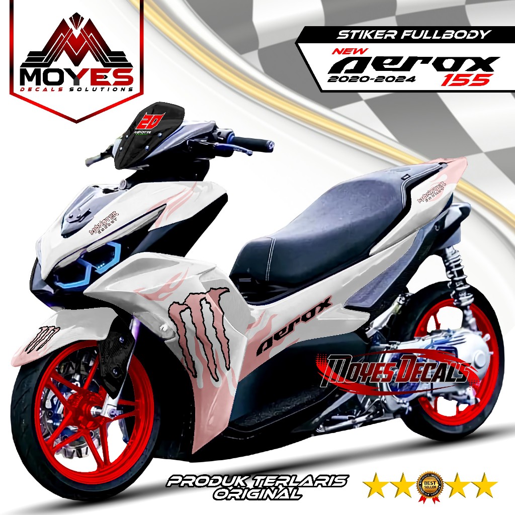 Decal Stiker Fullbody New Aerox 155 Tahun 2021 Terbaru