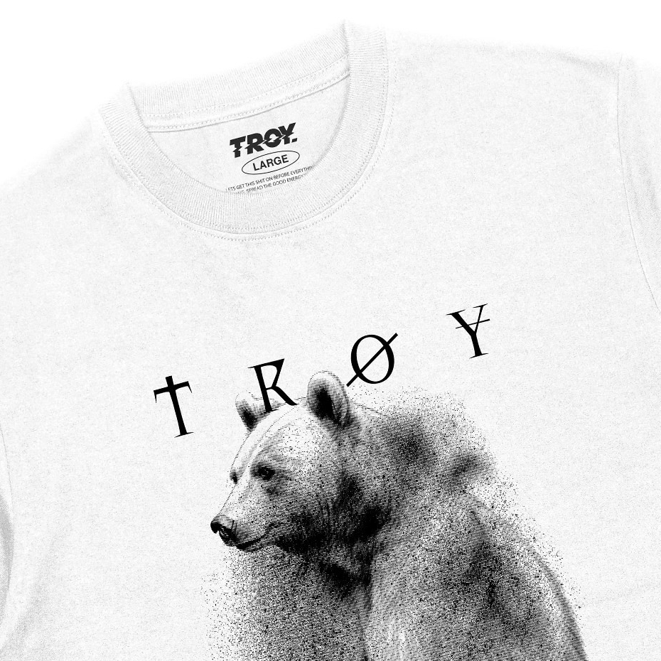 Troy Company Kaos Pria Lengan Pendek Putih - Polar Bears Tshirt White MTD 2428