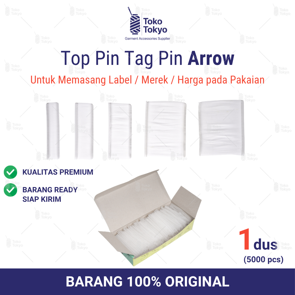 Arrow Top Pin Tag Pin / Refill Tag Gun Berbagai Ukuran