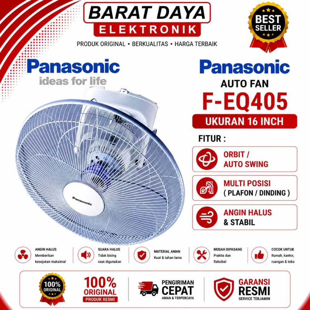 Panasonic Orbit Fan F-EQ 405 Auto Fan Kipas Angin
