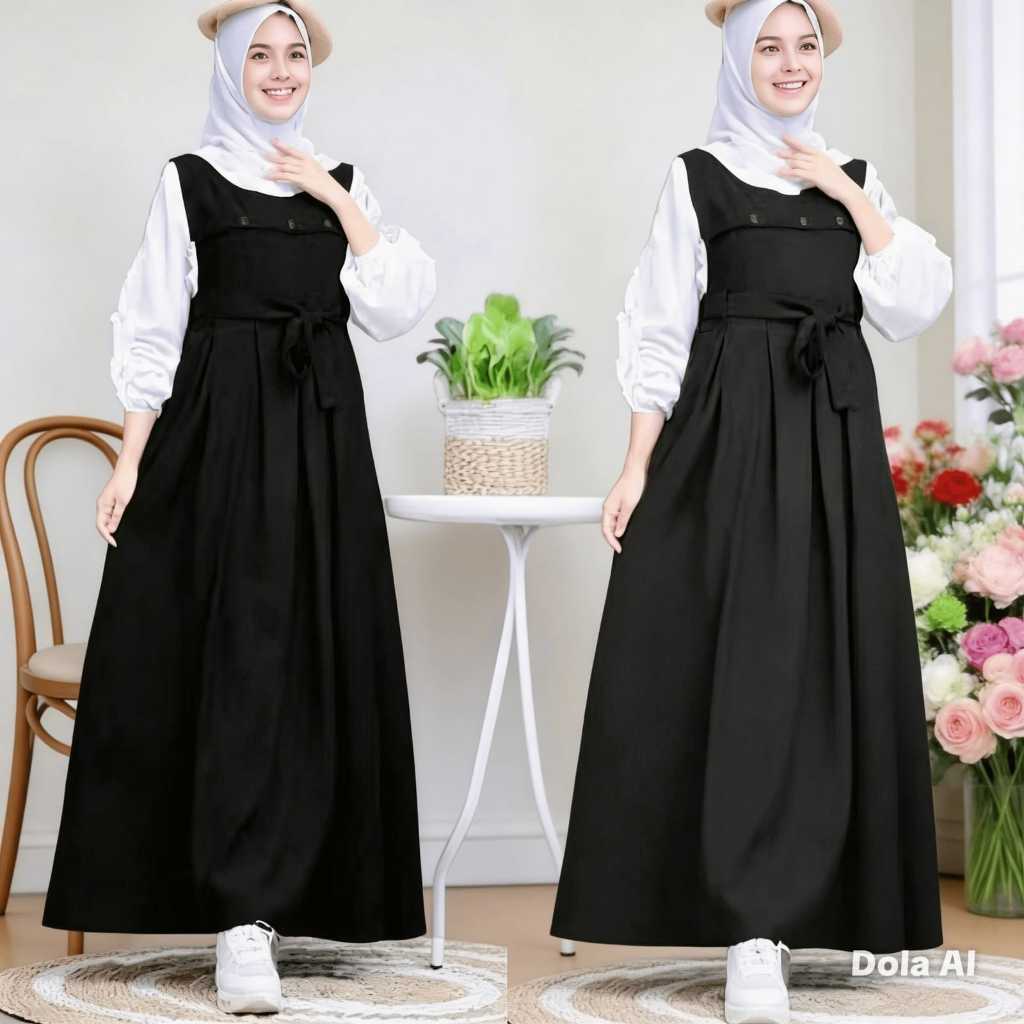 Gamis Remaja Wanita Perempuan cewek Anak Tanggung Kekinian Usia 11-16THN Baju Muslim AnaK Baju Gamis