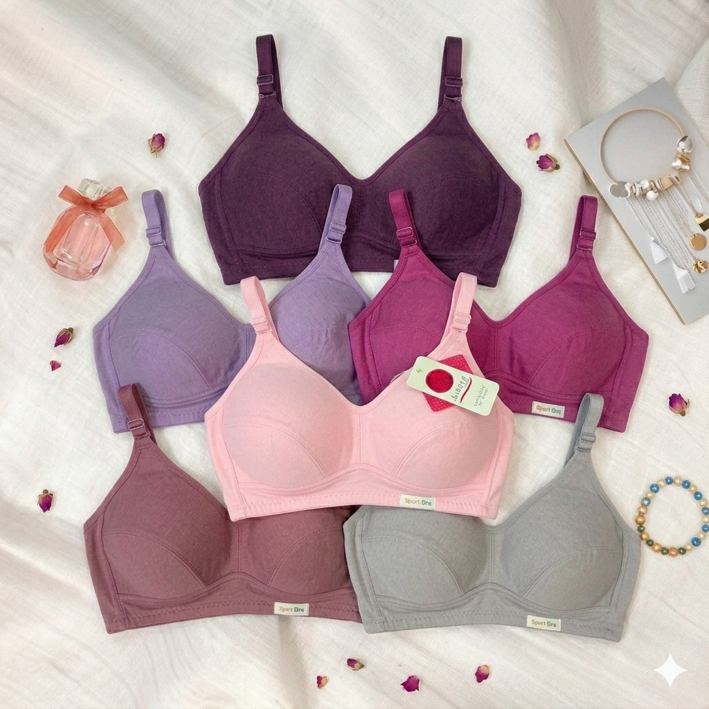 BH Kait 2 Bra/Kotang Wanita Dewasa Remaja Tanpa Kawat Nyaman Buat Sehari-hari SPORT BRA/kotang