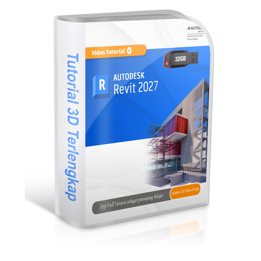 Autodesk Revit 2027 bonus Enscape 4 plus Video Tutorial Mastering Series via Flashdisk 32GB