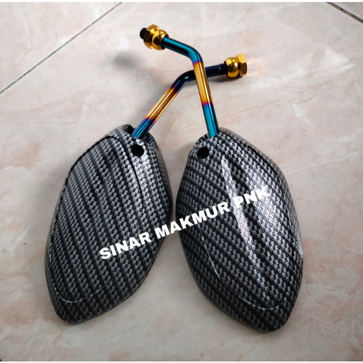 Spion Twotone Carbon Karbon Beat Vario 125 150 Scoopy PCX Scoopy Spacy spion beat karbon tangkai two