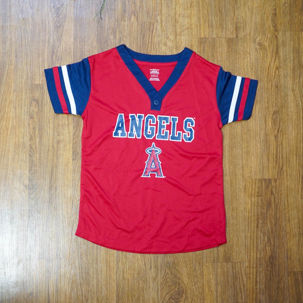 MLB Los Angeles Angels Girls' Henley Jersey