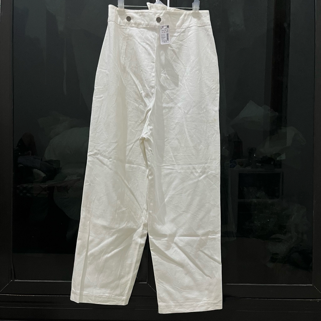 Kulot Katun Jeans Gombrong Putih Unik Kstudio