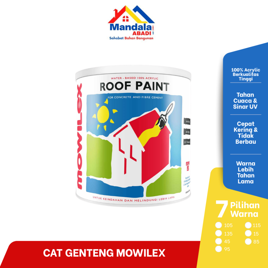 Cat Genteng Mowilex RoofPaint Roof Paint Mowilex @Gln