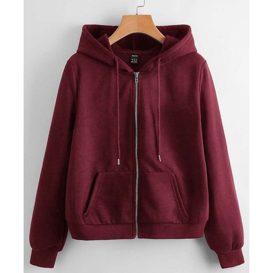 Jiphood korean style pria wanita Stylise terbaru // sweater resleting depan basic outwear