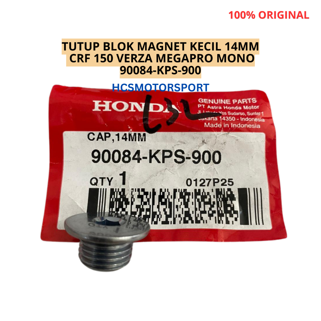 TUTUP BLOK MAGNET KECIL 14MM CRF 150 VERZA MEGAPRO MONO 90084-KPS-900