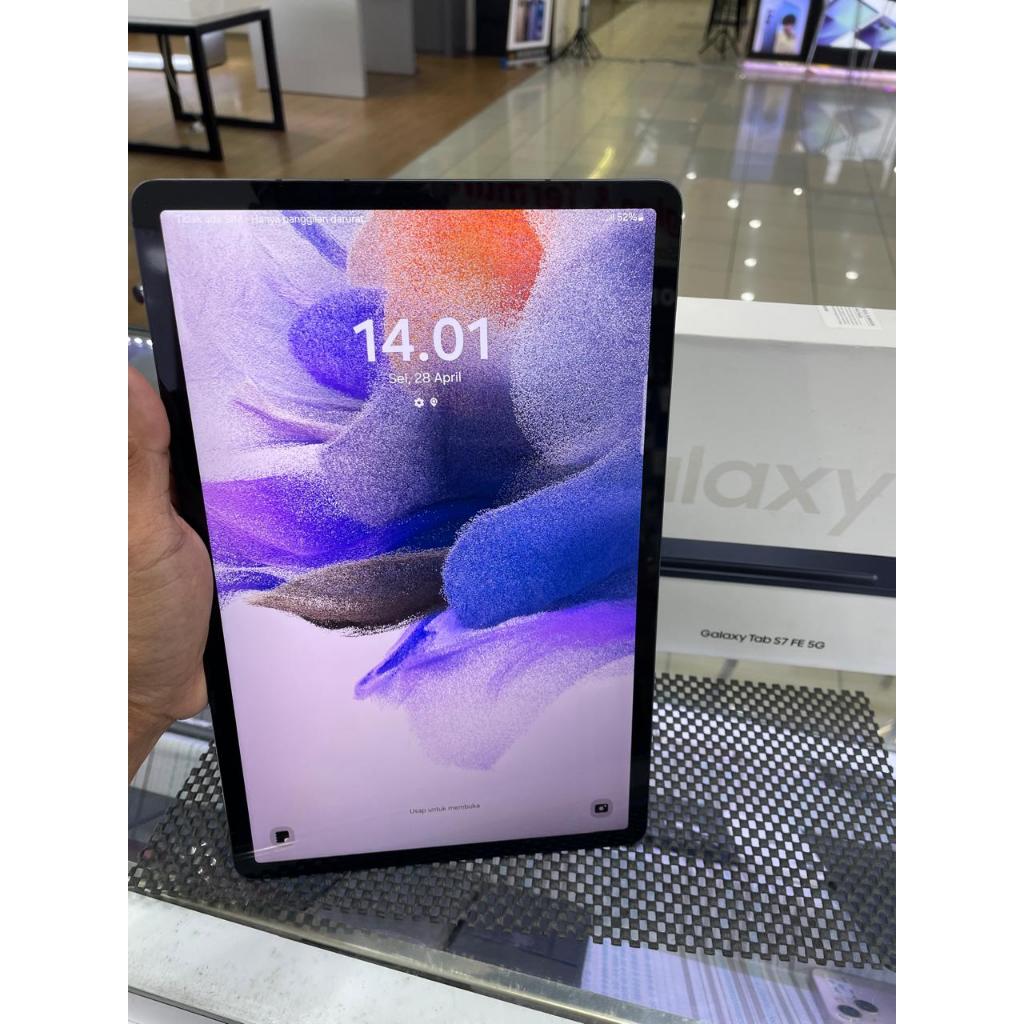 SAMSUNG GALAXY TAB S7 FE 5G 6/128GB RAM 6GB INTERNAL 128 SECOND SEKEN BEKAS