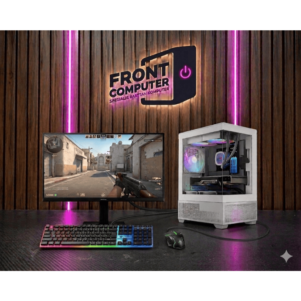 PC GAMING FULLSET RYZEN 5 MONITOR 24 INCH KEYBOARD  MOUSEGAMING