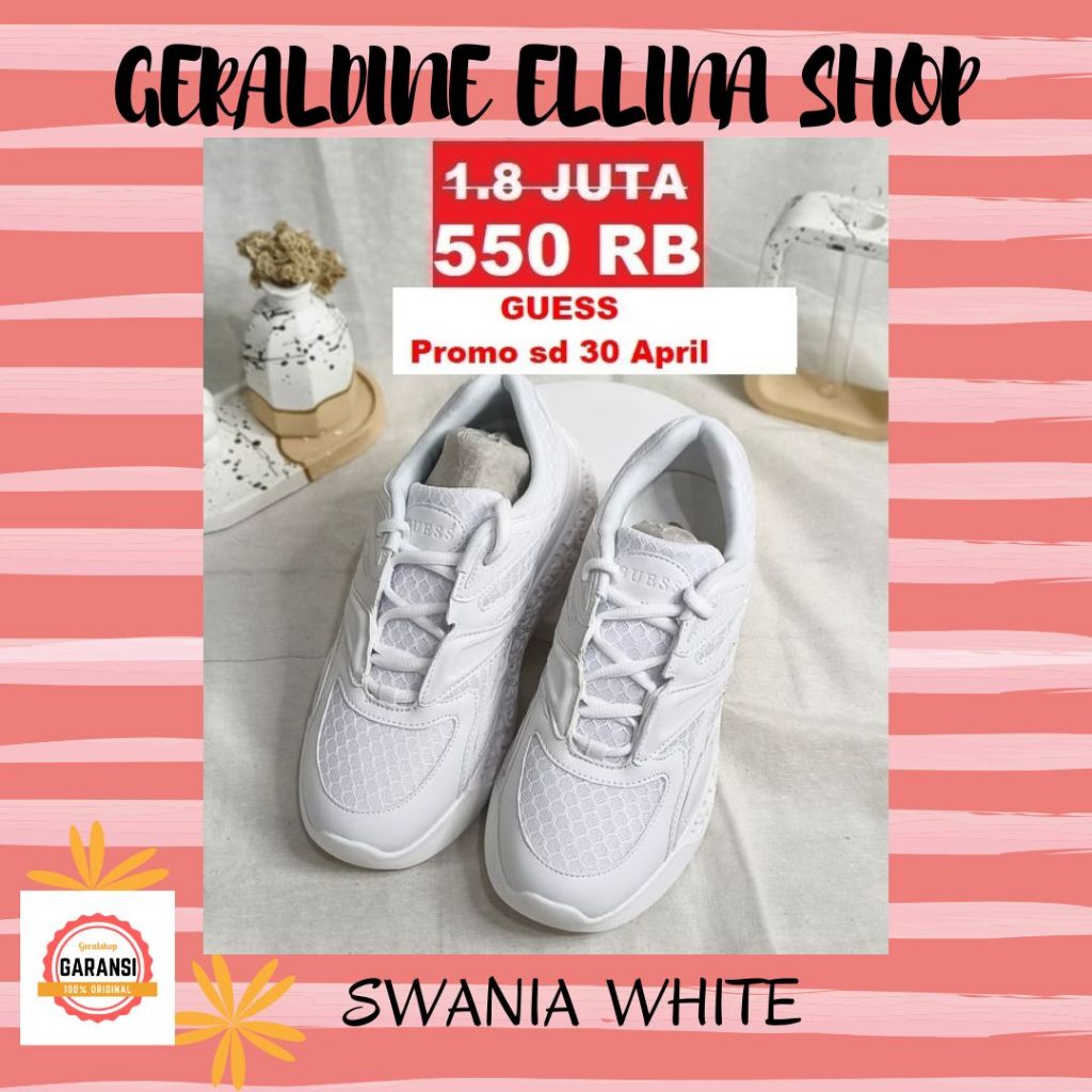 Sepatu sneakers Guess wanita 100% original SWANIA