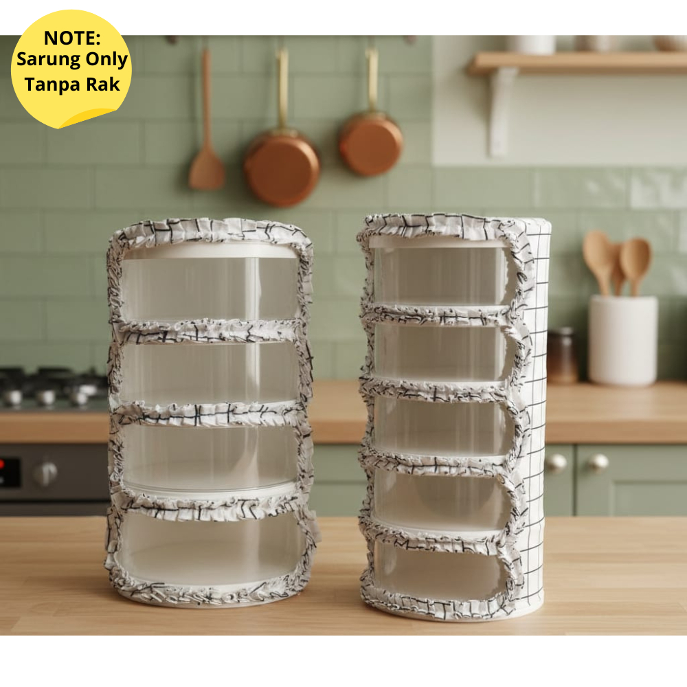 (SARUNG SAJA) Sarung Tudung Saji Rak Susun Makanan, Food Cover Multilayer By Shafiyyah.sarban