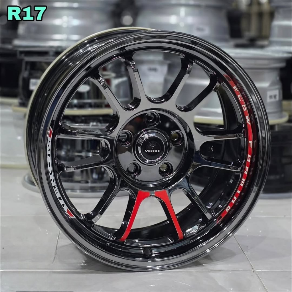 velg mobil As Venom Blackcroom  ring 17 Pcd.5-114.3 Lebar 8 Et.42 untuk innova xpander terios xtrail