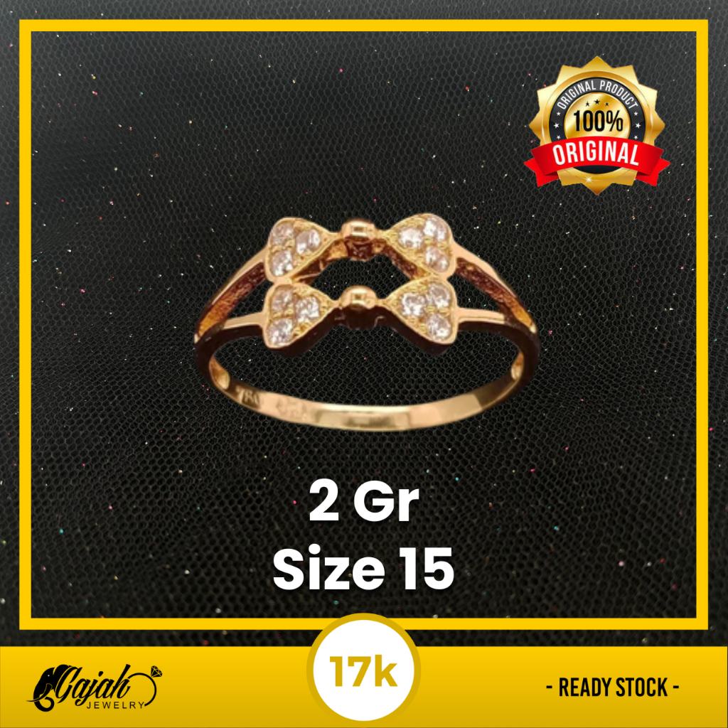 Cincin Emas 17K - Toko Emas Gajah - 2 Gram 1813