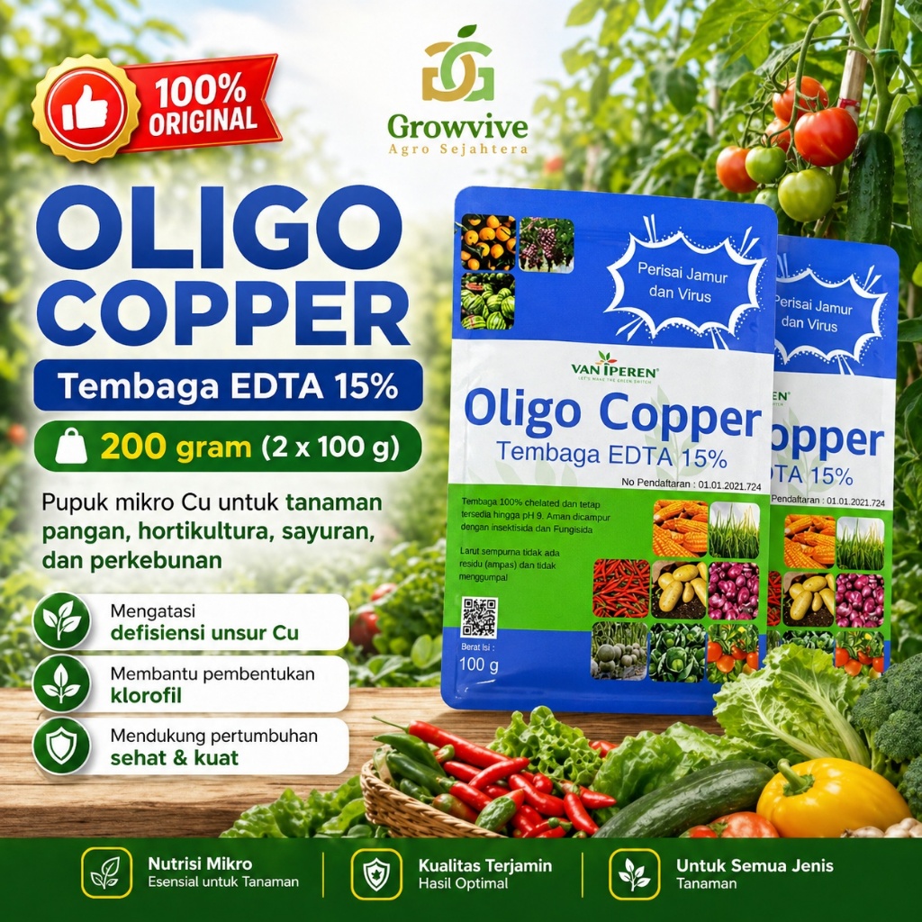 Tembaga Fungisida (Oligo Cu Edta) 200 gram
