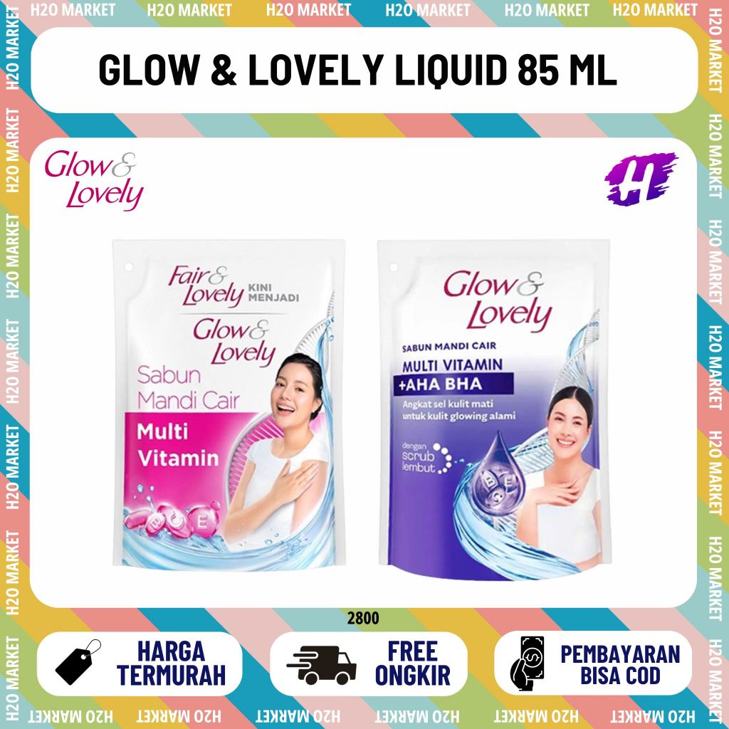 GLOW & LOVELY SABUN MANDI CAIR 85 GRAM POUCH 5000 FAIR LOVELY SABUN MULTIVITAMIN NIACIAMIDE AHA BHA 