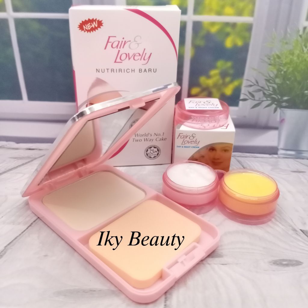 PAKET FAIR&LOVELY " 3in1 " ( KRIM SIANG - KRIM MALAM - BEDAK )