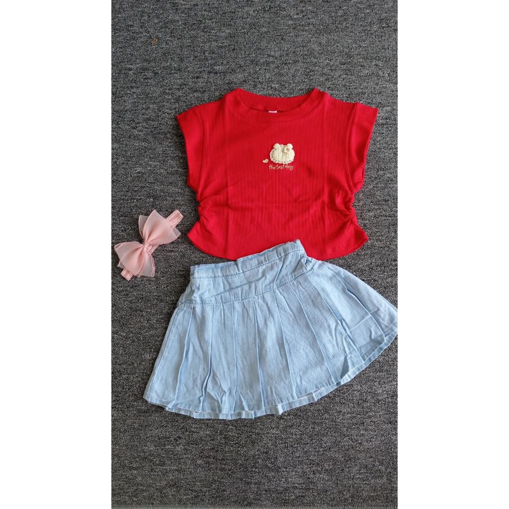 GI - DAE - SETELAN ROK CELANA ANAK CEWEK IMPORT