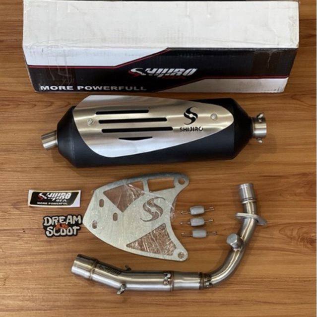 Knalpot Shijiro Standar racing inlet 38 & 45vespa Sprint Shijiro Vespa primavera Shijiro Vespa S Shi