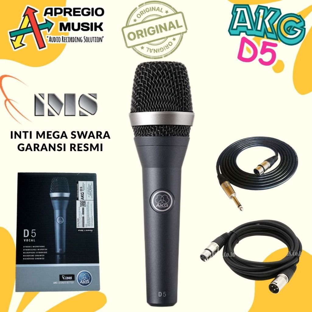 AKG D5 Original Mic Microphone Dynamic Supercardioid XLR Apregio musik