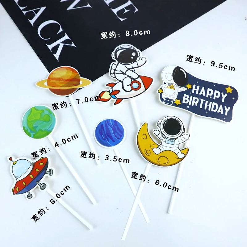 Topper cake  Astronot Luar Angkasa Hiasan Kue Anak Dekorasi Kue Tema Astronot