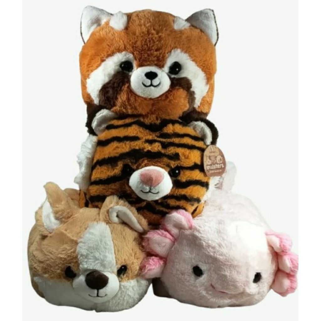 Boneka Aurora Spudsters Gemuk Cute Fluffy Redpanda Salamander  Axolotl Tiger Anjing - Ukuran M ( Coc