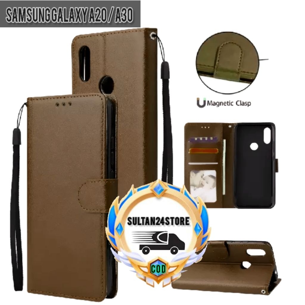 Case dompet case leather flip for SAMSUNG GALAXY A20 /A30