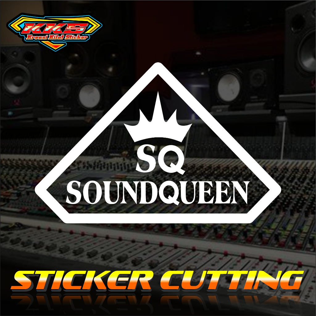 cutting sticker box hardcase sound system logo soundqueen.stiker audio speaker SQ list