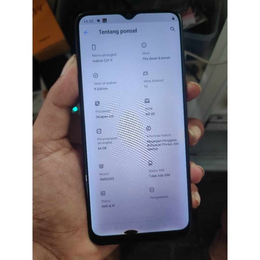 LCD Realme C21Y ori copotan (minus)