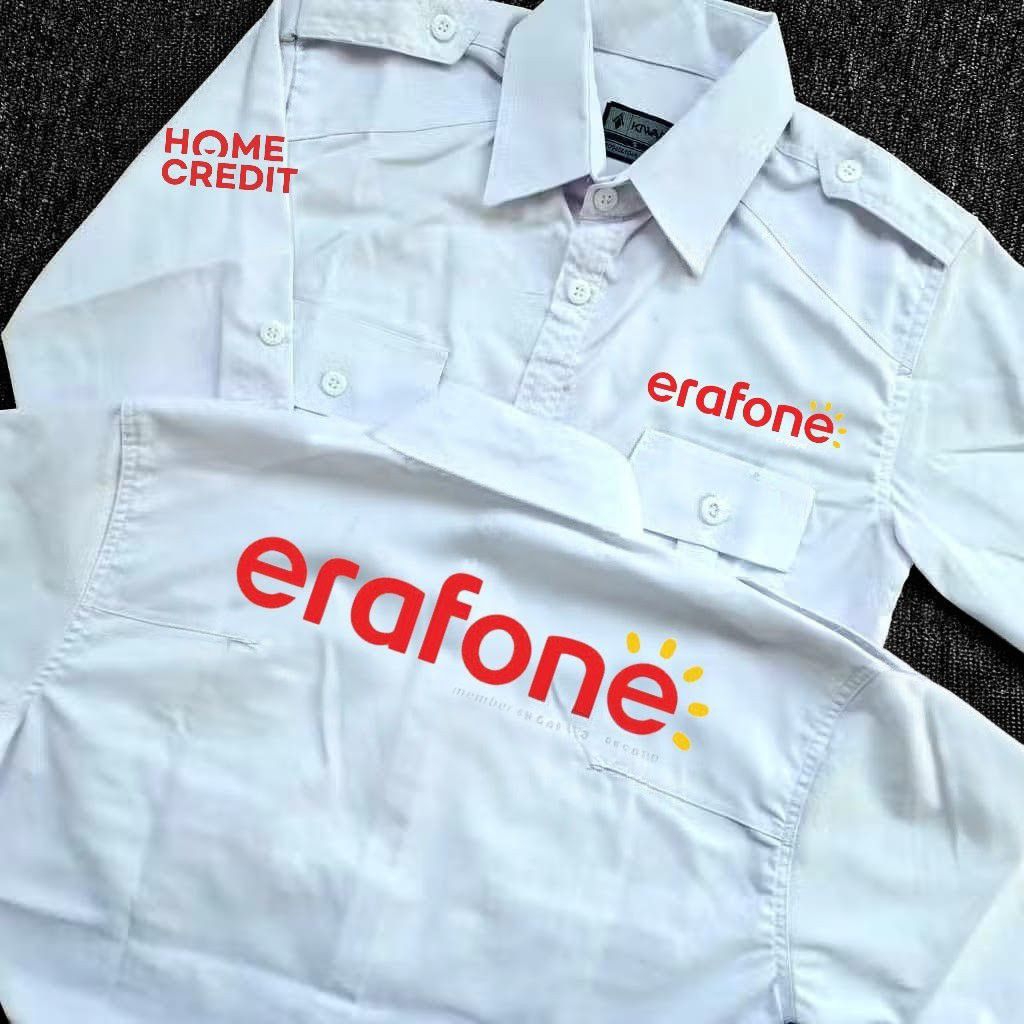 KEMEJA HOME CREDIT ERAFONE LENGAN PANJANG KEMEJA HOME CREDIT PUTIH LENGAN PANJANG