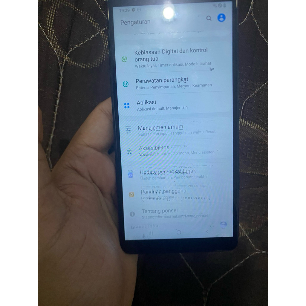 samsung A7 2018 Minus Lcd