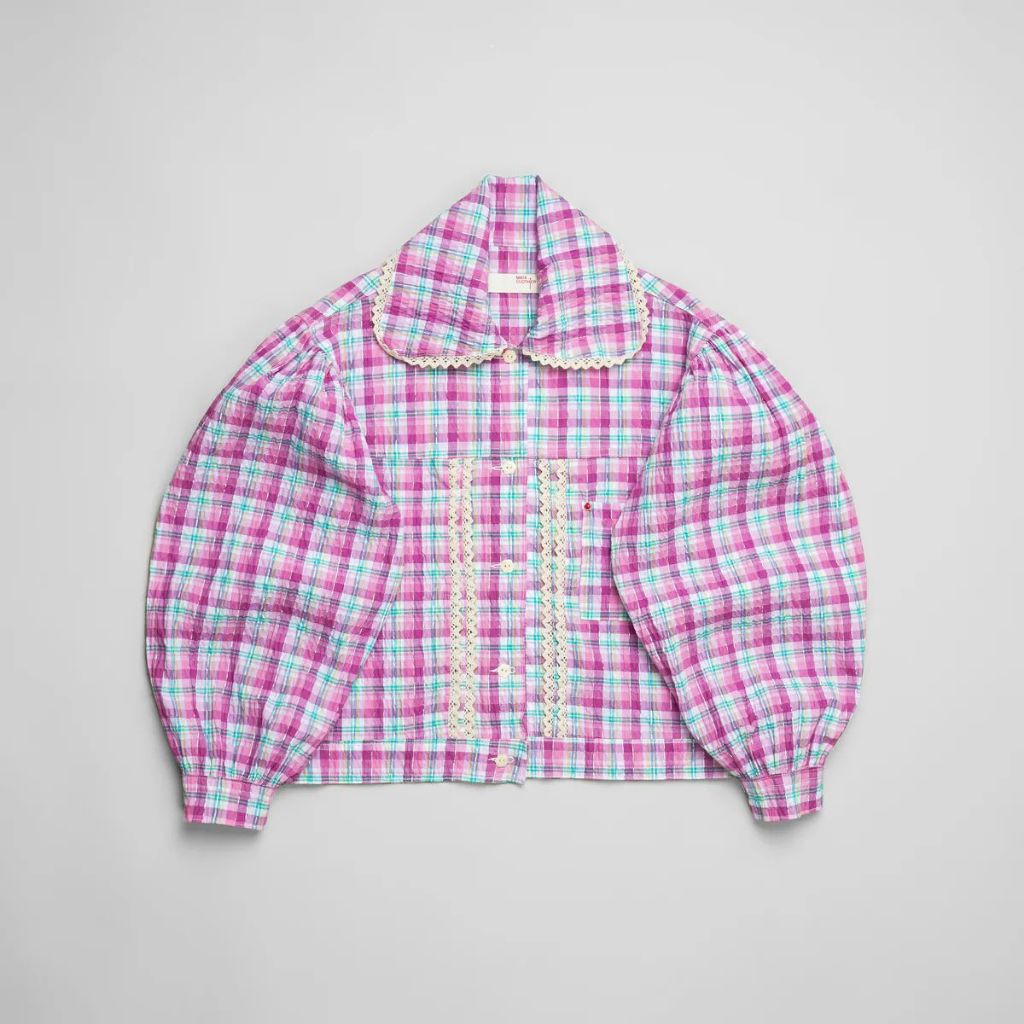mata clothier emiria jacket madras zinnia M preloved mataclothier purple gingham