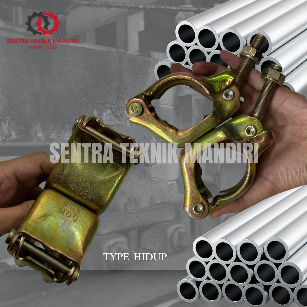 Klem Scaffolding Hidup Swivel Clamp / Klem Pipa Scaffolding Fleksibel / Scaffolding Pipa dan Klem Pr