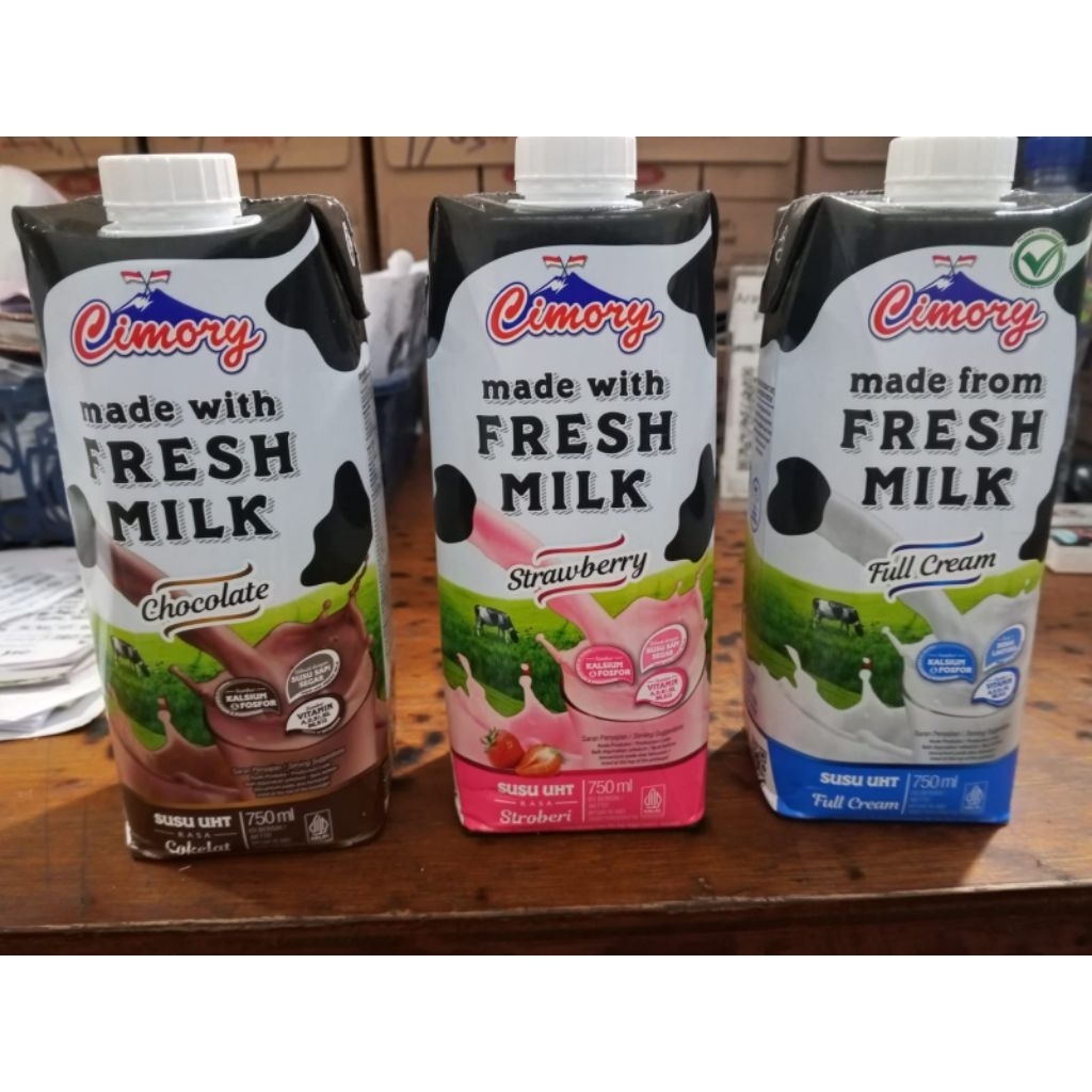 Susu UHT Cimory 250 ml - Rasa Almond, Choco Malt, Salted Caramel