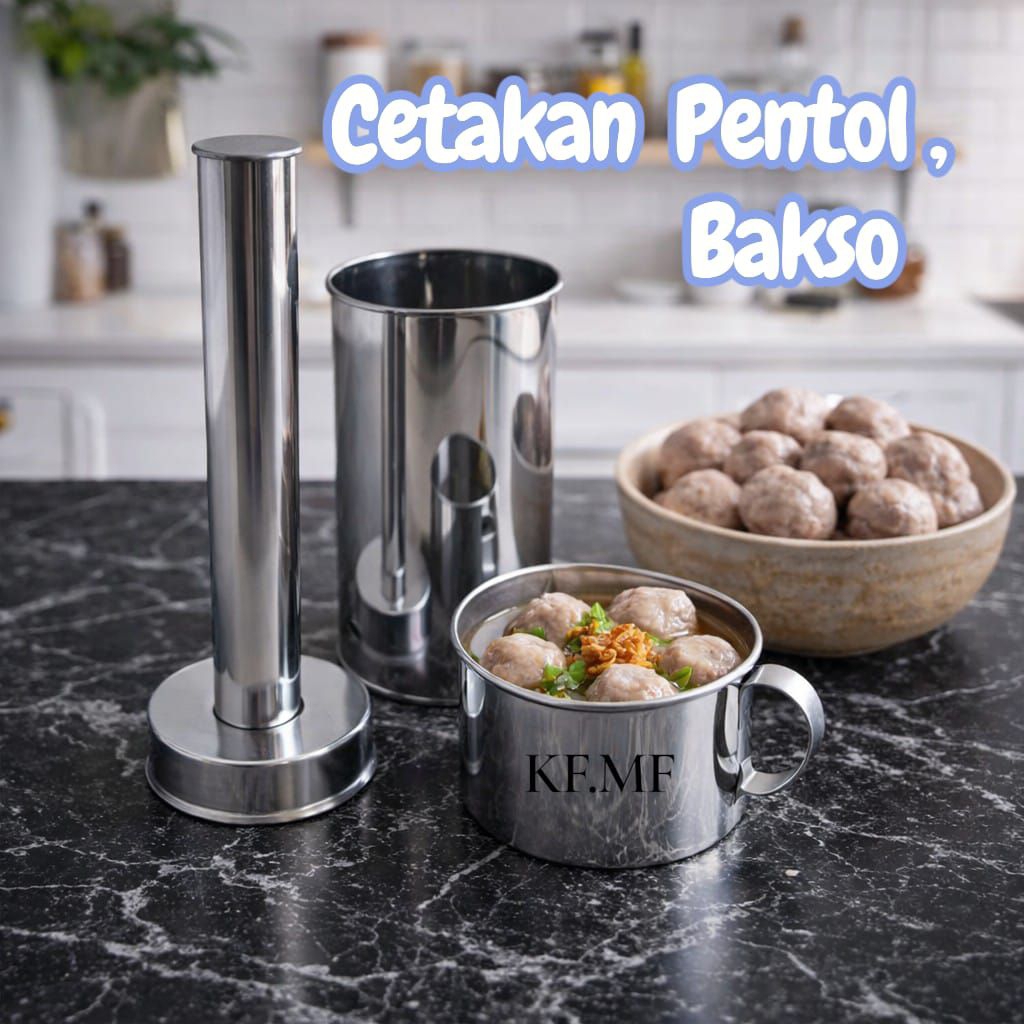 Cetakan Pentol, Cilok, Bakso 6 Lubang Bahan Stainless