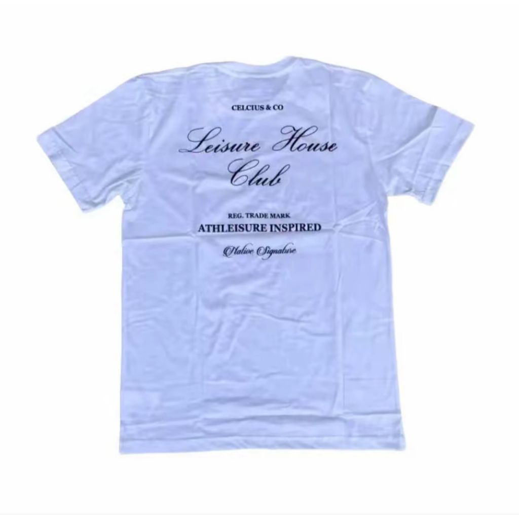 Kaos Celcius Latin Putih Lengan Pendek Pria Wanita