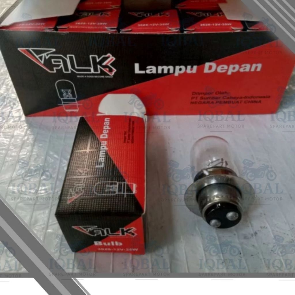 Dop bohlam lampu depan motor 12/35 12volt 35watt