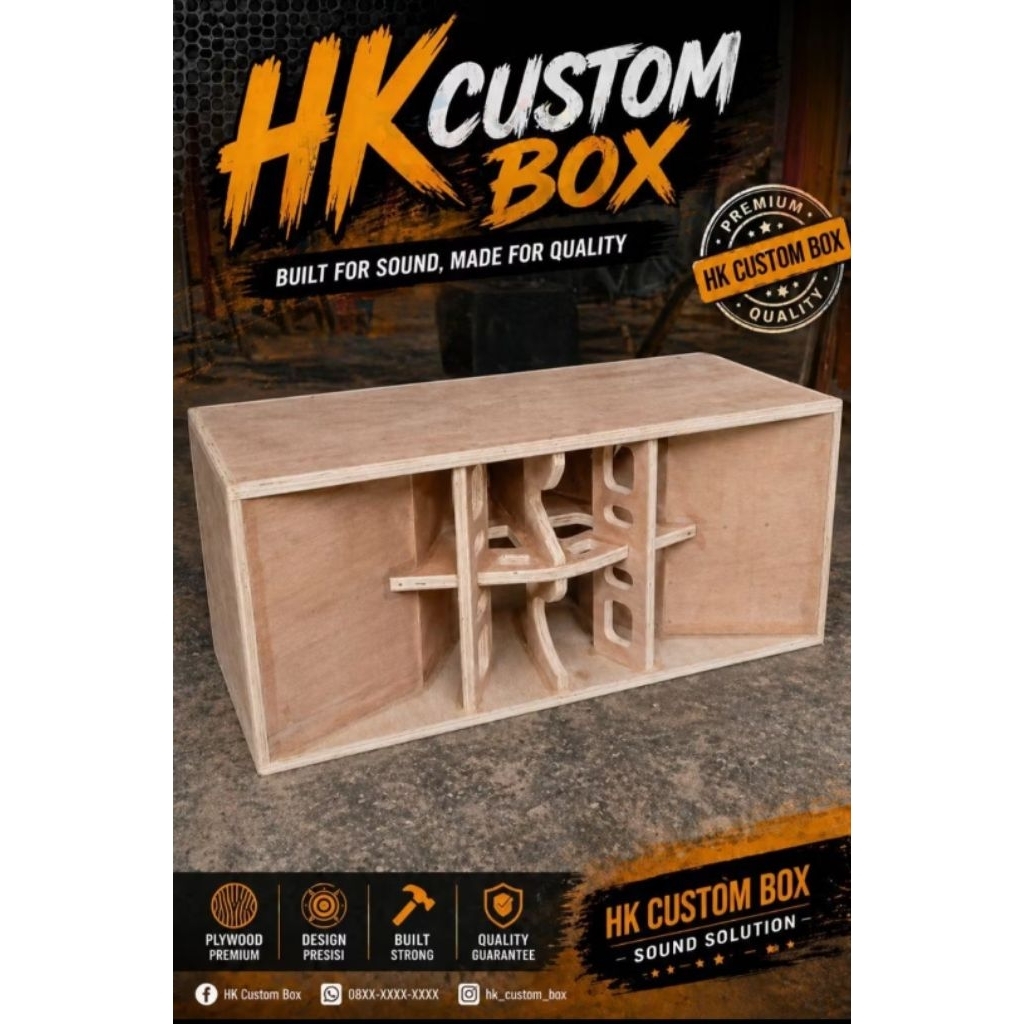 Box Speaker CLA Double 12 Inch –  Custom Subwoofer Lapangan Outdoor